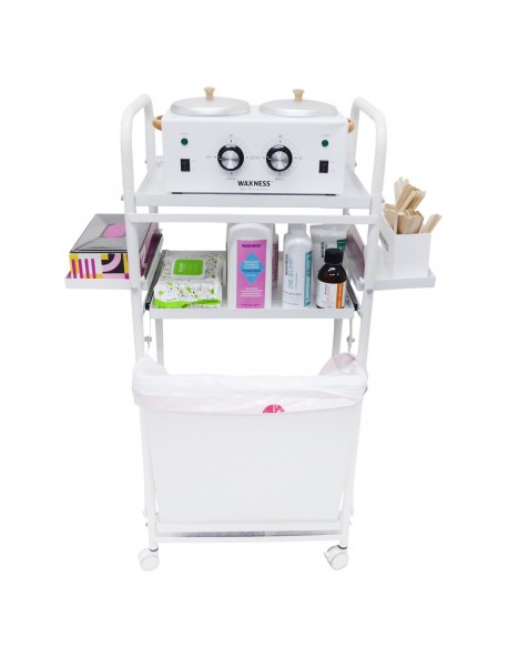 Foldable Waxing Trolley Fully Equiped with Warmer and Supplies